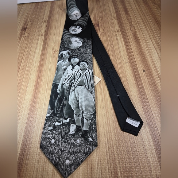 GOLFING STOOGES Necktie NWT Ralph Marlin 58 inch Vintage - Picture 4 of 6